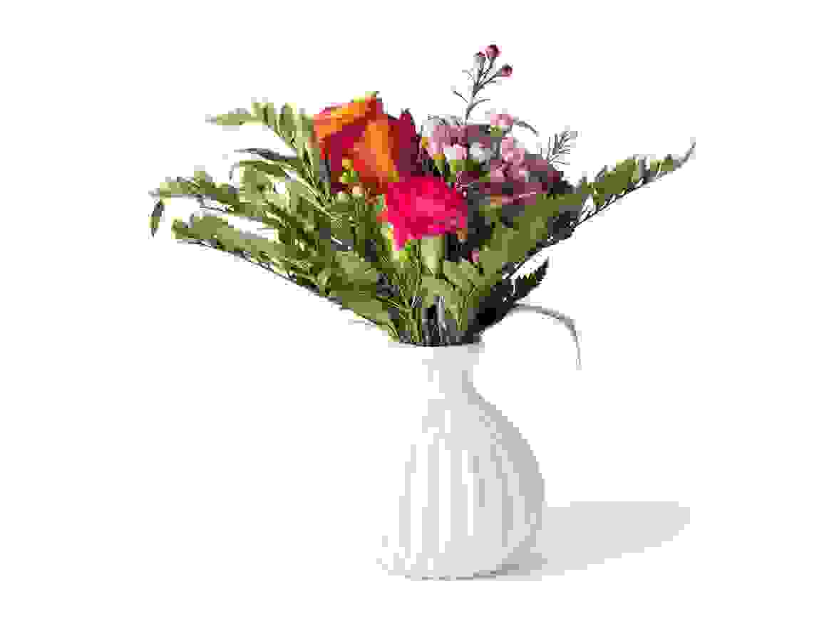 Red flower in a vase